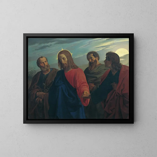 L'Adieu du Christ à ses disciples allant à Gethsémani - Joseph von Führich — inramlat konstverk på väggen