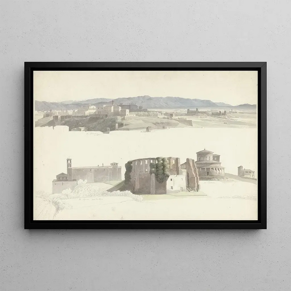 Josephus Augustus Knip - Santa Sabina on the Aventine Hill and SantAgnese fuori le Mura and Santa Costanza in Rome.webp