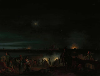 Le bombardement de s'Hertogenbosch par les Français - Josephus Augustus Knip — vy av konstverket