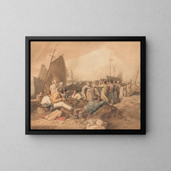 Le port de Douvres - Joshua Cristall — inramlat konstverk på väggen