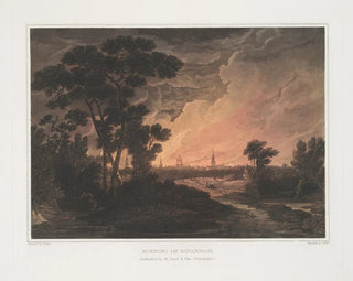 Brand i Savannah - Joshua Shaw — vy av konstverket