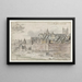 Vue des remparts de Maastricht avec l'Onze-Lieve-Vrouwekerk en arrière-plan - Josua de Grave — inramlat konstverk på väggen