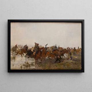 Jozef Chelmonski - Cossacks in the March.webp