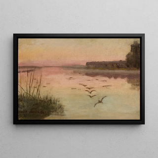 Jozef Chelmonski - Lake at dusk.webp