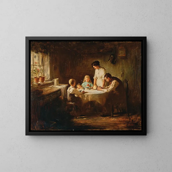 Bénédiction de la table - Jozef Israëls — inramlat konstverk på väggen