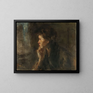 Meditation - Jozef Israëls — inramlat konstverk på väggen