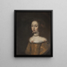 Hedvig Eleonora 1636-1715 Prinsessa av Holstein-Gottorp Drottning av Sverige - Jürgen Ovens — inramlat konstverk på väggen