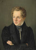 Portrait av rådgivaren Jacob Rasmus Damkier - Jørgen Roed — inramlat konstverk på väggen