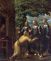 Abraham och de tre änglarna - Juan Fernández de Navarrete — vy av konstverket