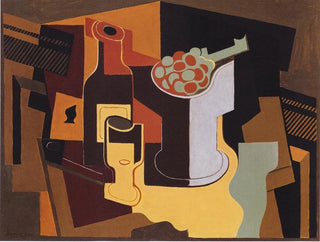 Bouteille et bol de fruits - Juan Gris — vy av konstverket