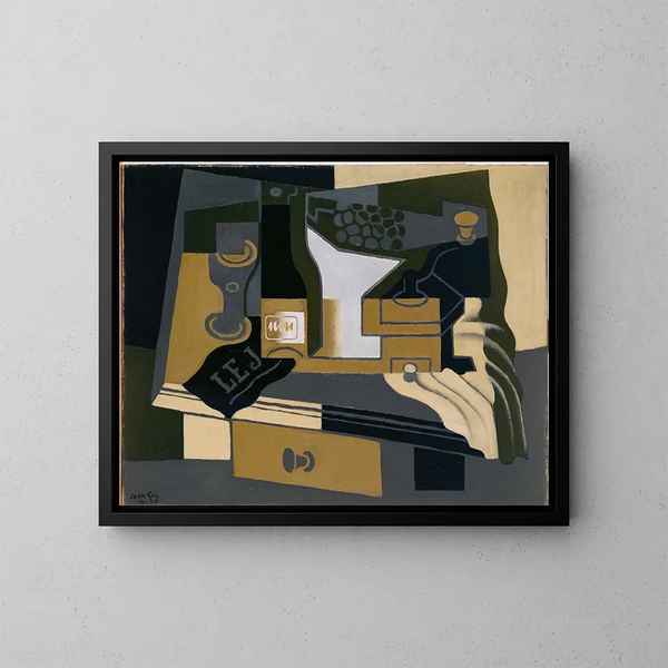 Kaffemålning - Juan Gris — inramlat konstverk på väggen