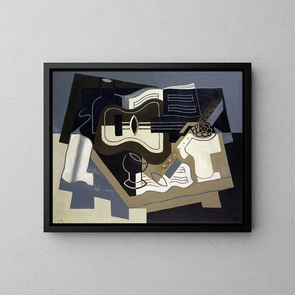 Guitare et clarinette - Juan Gris — inramlat konstverk på väggen