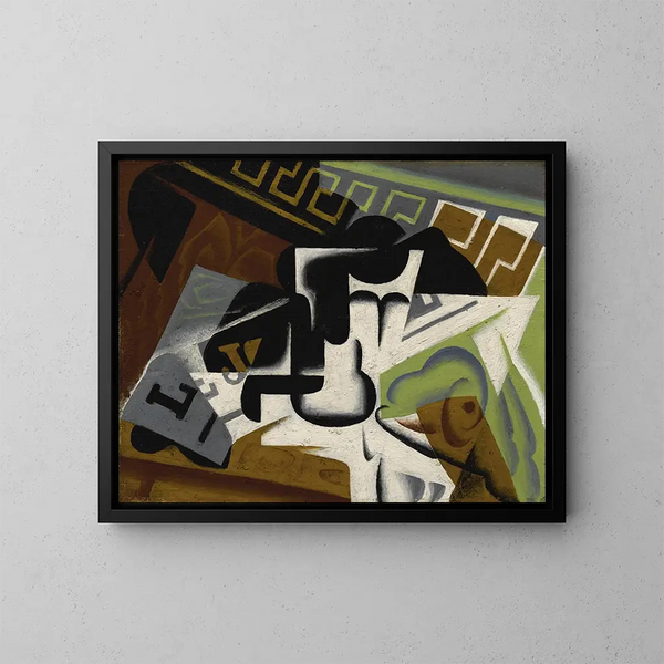 Journal och skål - Juan Gris — inramlat konstverk på väggen