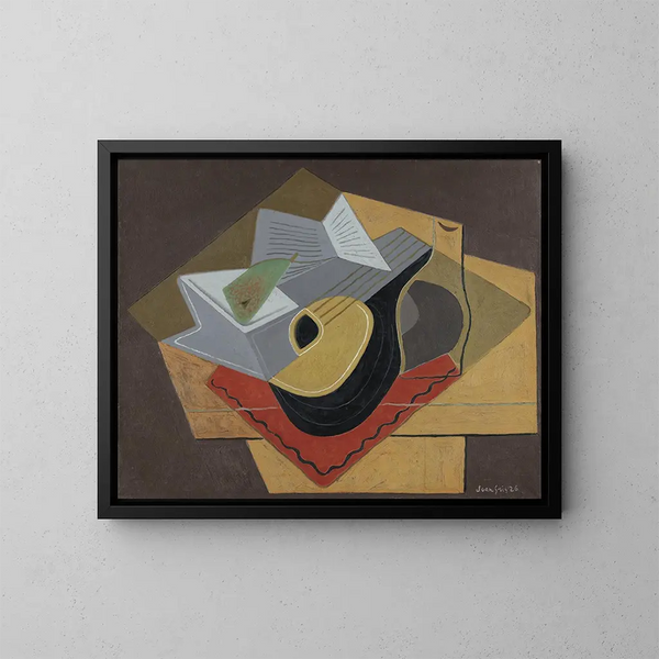 La Mandoline noire - Juan Gris — inramlat konstverk på väggen