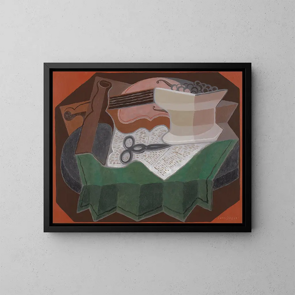 Les Ciseaux - Juan Gris — inramlat konstverk på väggen
