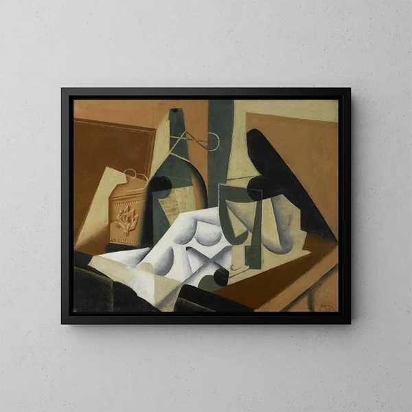 La nappe blanche - Juan Gris — inramlat konstverk på väggen