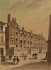 klostret vid hörnet av Abbey-gatan, Cardinale-gatan och Passage de la Petite-Boucherie, 6:e arrondissementet - Jules-Adolphe Chauvet — vy av konstverket