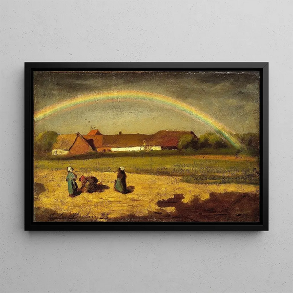 L'Arc-en-ciel Courrières - Jules Breton — inramlat konstverk på väggen