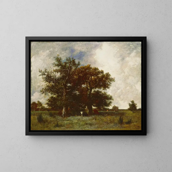 Chênes de Fontainebleau - Jules Dupré — inramlat konstverk på väggen