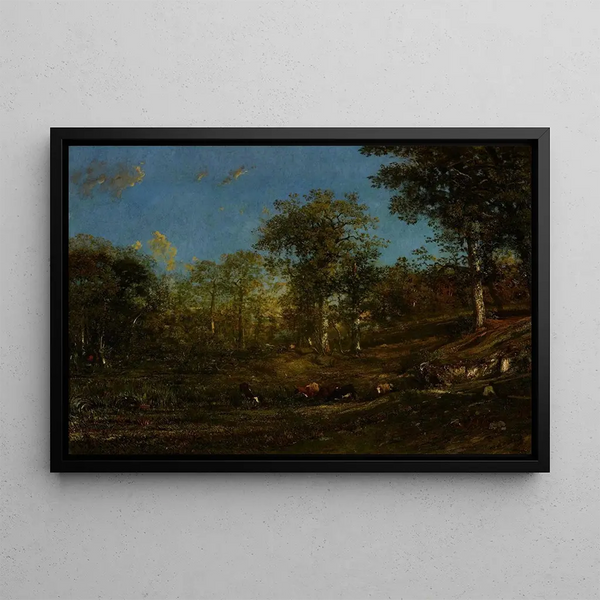 Vue des pâturages du Limousin, France - Jules Dupré — inramlat konstverk på väggen