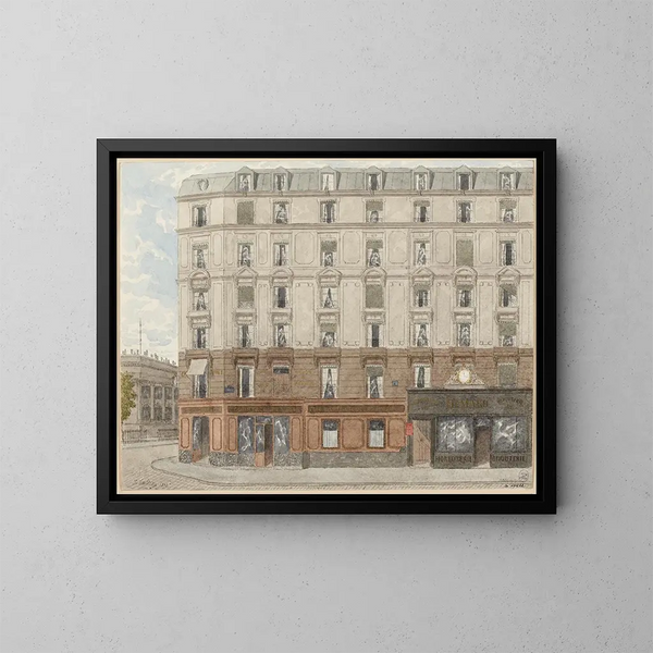 Rue Loncladel, gamla gatan Joquelet, nr 12, 2:a arrondissementen - Jules Gaildrau — inramlat konstverk på väggen