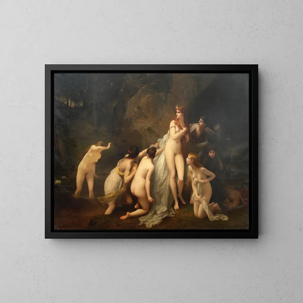 Diane surprise - Jules Joseph Lefebvre — inramlat konstverk på väggen