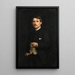Portrait d'un gentleman - Jules Marie Sevestre — inramlat konstverk på väggen
