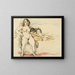 Kvinnor och barn - Jules Pascin — inramlat konstverk på väggen