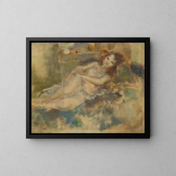 La Danseuse assoupie - Jules Pascin — inramlat konstverk på väggen