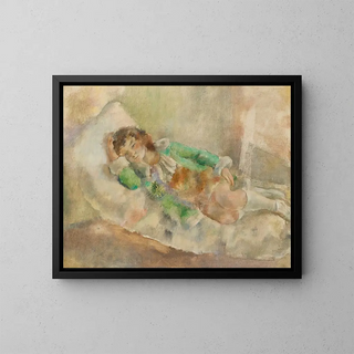 La Petite Actrice - Jules Pascin — inramlat konstverk på väggen