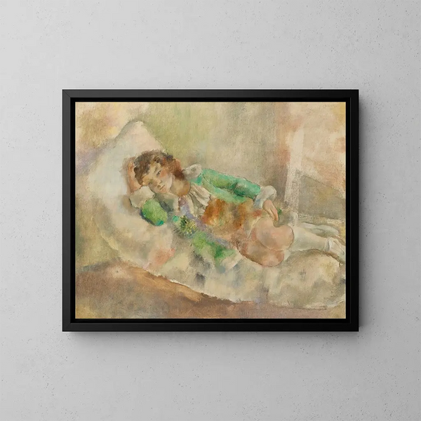 La Petite Actrice - Jules Pascin — inramlat konstverk på väggen
