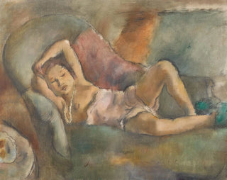 La fille endormie - Jules Pascin — vy av konstverket