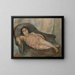 Le Modèle à la chemise rose - Jules Pascin — inramlat konstverk på väggen