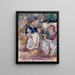Les Tunisiennes - Jules Pascin — inramlat konstverk på väggen