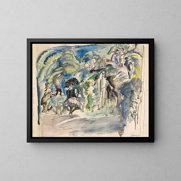 Parc de la Havane - Jules Pascin — inramlat konstverk på väggen