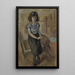 Portrait av en stående kvinna - Jules Pascin — inramlat konstverk på väggen
