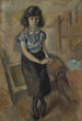 Portrait av en stående kvinna - Jules Pascin — vy av konstverket