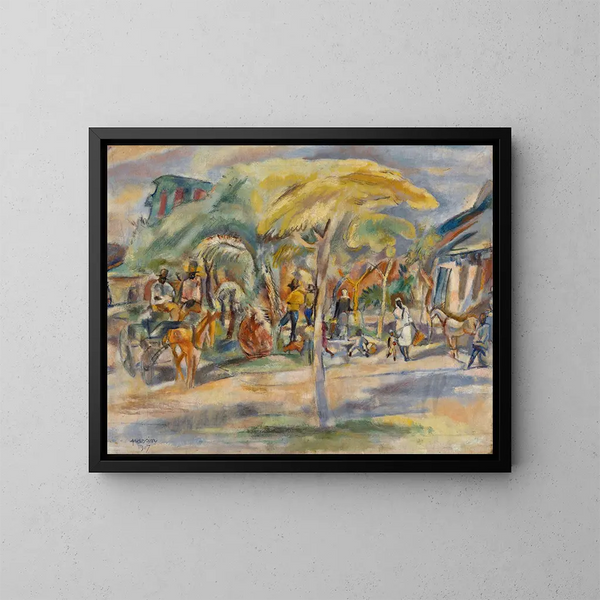 Landskap i söder - Jules Pascin — inramlat konstverk på väggen