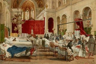 Jules Richomme - Ambulance dans lglise de la Trinit en 1871.webp