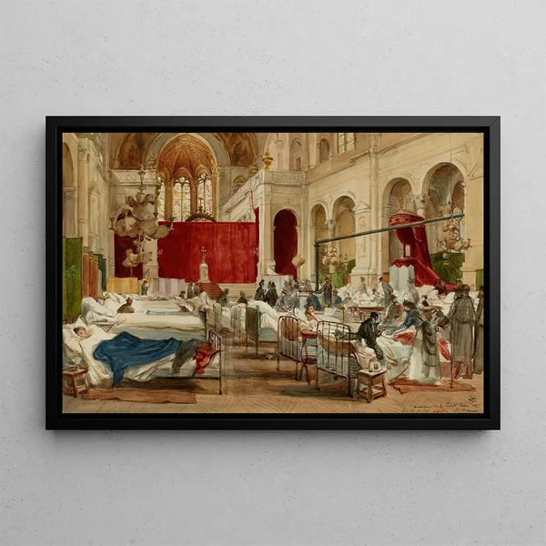 Jules Richomme - Ambulance dans lglise de la Trinit en 1871.webp