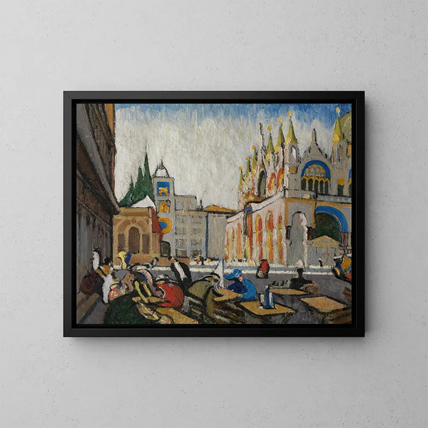 San Marco från Piazetta - Jules Schmalzigaug — inramlat konstverk på väggen
