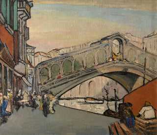 Le pont du Rialto à Venise - Jules Schmalzigaug — vy av konstverket
