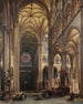 interiören i Amiens katedral - Jules Victor Genisson — vy av konstverket