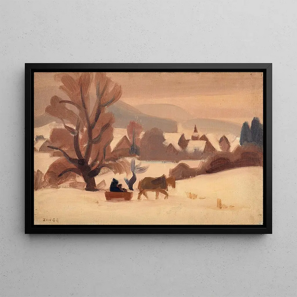 Jules mile Zingg - Traineau dans un paysage enneig.webp