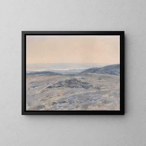 Vue du mont Scopus à Jérusalem sur la mer Morte et les montagnes moabites - Juliaan De Vriendt — inramlat konstverk på väggen