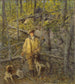 Jägare och hundar - Julian Alden Weir — vy av konstverket