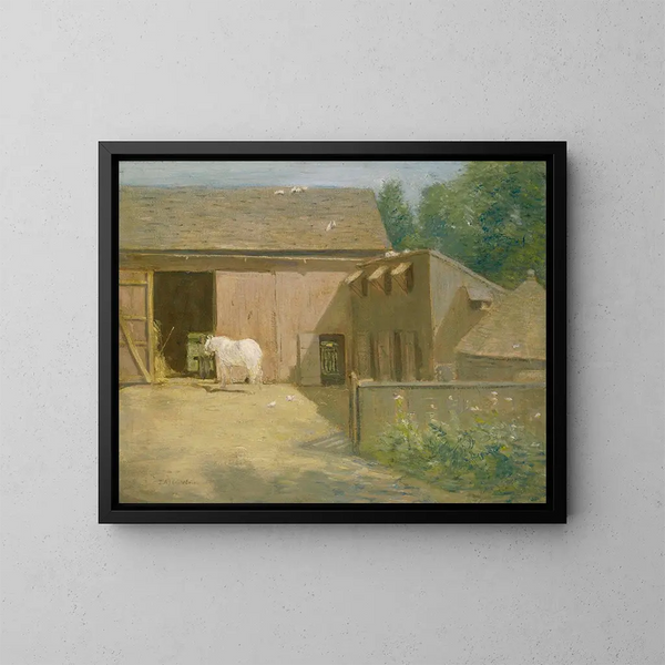 New England-bonden - Julian Alden Weir — inramlat konstverk på väggen