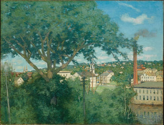 Le village de l'usine - Julian Alden Weir — vy av konstverket