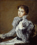 Le corsage gris - Julian Alden Weir — vy av konstverket