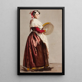 Julie Wilhelmine HagenSchwarz - Italian Woman with a Tambourine.webp
